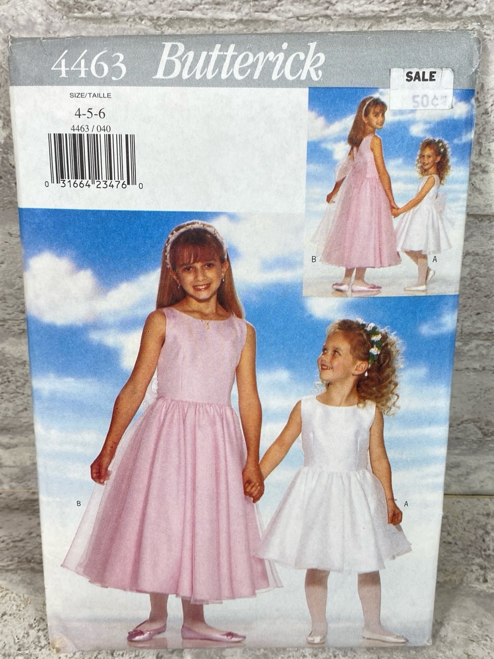 Butterick Pattern #4464  Girls' Formal Dress Pattern - Size 4-5-6